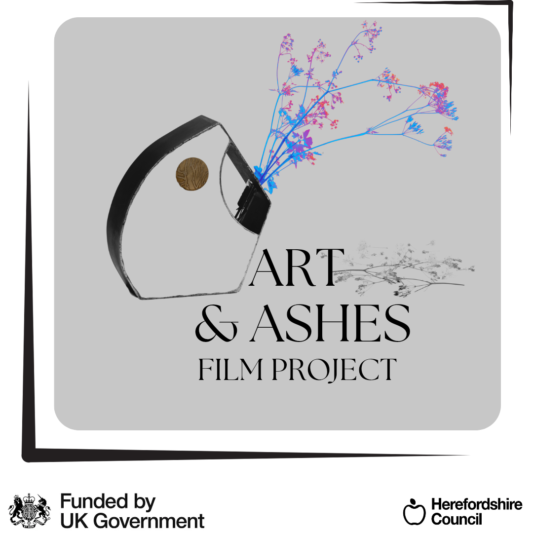 Art and ashes logo with funding logos